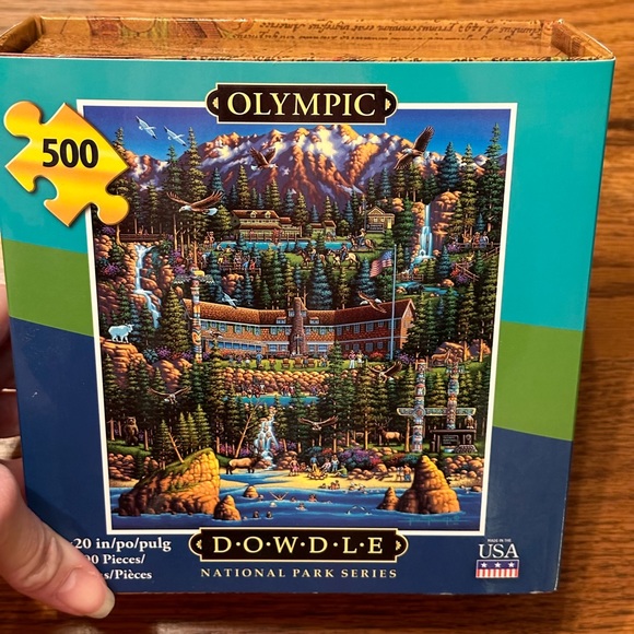 Dowdle National Park Series Olympic 500 Piece Folk Art Puzzle - Picture 1 of 5
